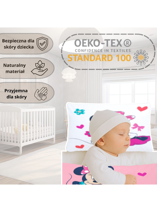 POŚCIEL DO ŁÓŻECZKA 100x135 cm MYSZKA MINNIE MN-52