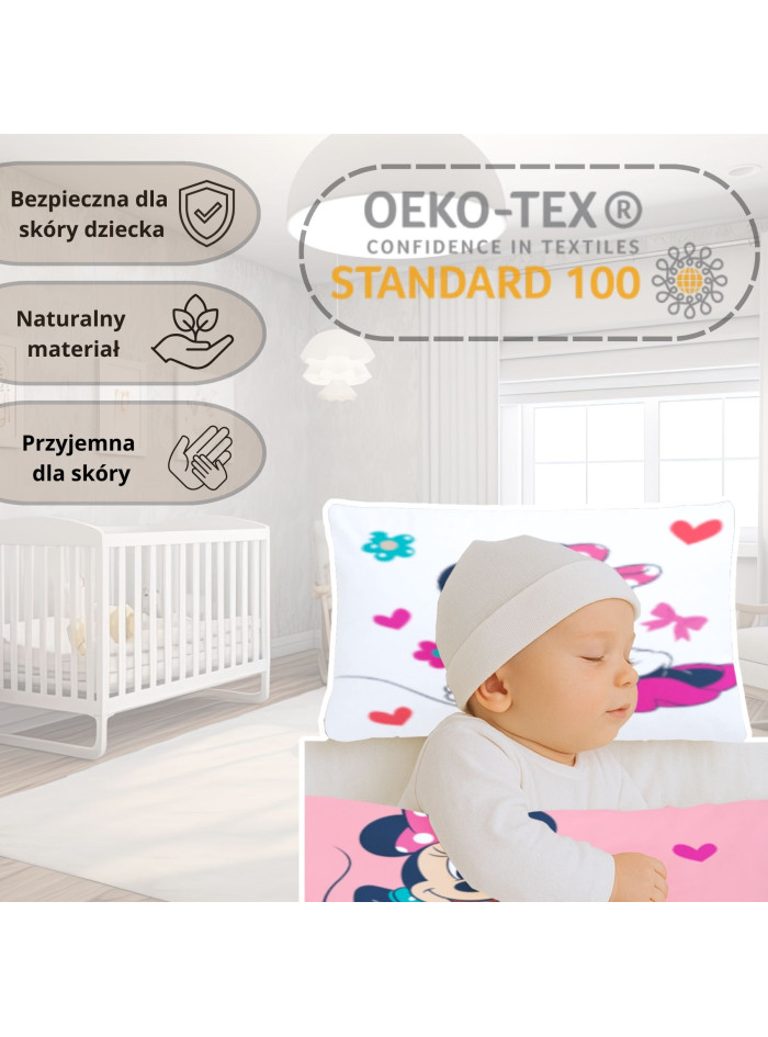 POŚCIEL DO ŁÓŻECZKA 100x135 cm MYSZKA MINNIE MN-52