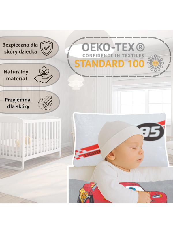 POŚCIEL DO ŁÓŻECZKA 100x135 cm AUTA ZYGZAK MC QUEEN CARS 4042
