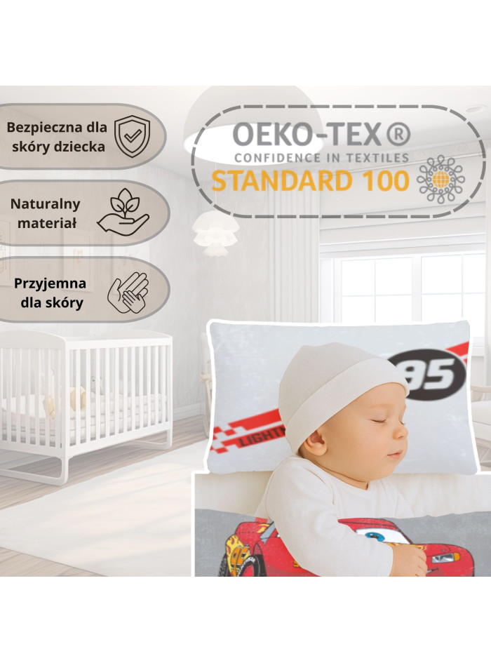 POŚCIEL DO ŁÓŻECZKA 100x135 cm AUTA ZYGZAK MC QUEEN CARS 4042