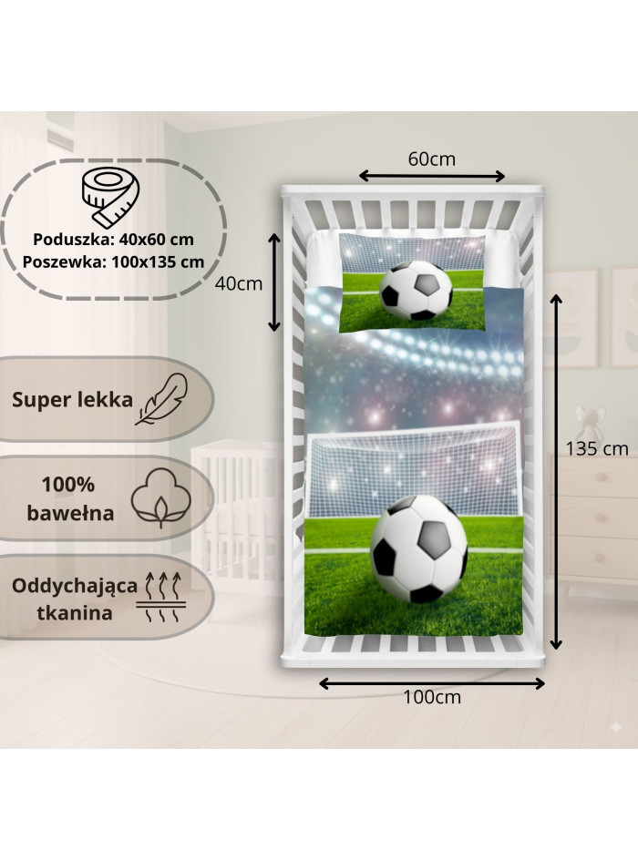 POŚCIEL DO ŁÓŻECZKA 100x135 NIEBIESKA PIŁKA NOŻNA 2003_A POŚCIEL DO ŁÓŻECZKA 100x135 NIEBIESKA PIŁKA NOŻNA 2003_A
