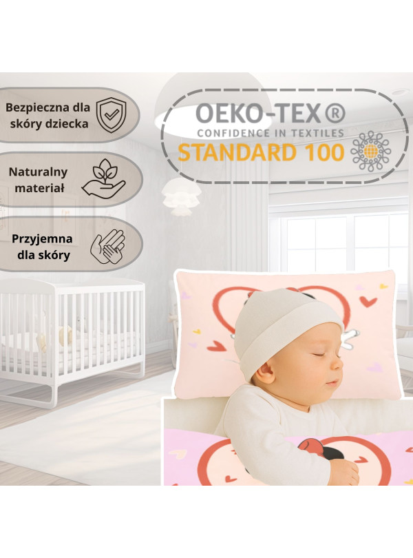 POŚCIEL DO ŁÓŻECZKA 100x135 cm MYSZKA MINNIE ŚWIECĄCA W CIEMNOŚCI MN-1932