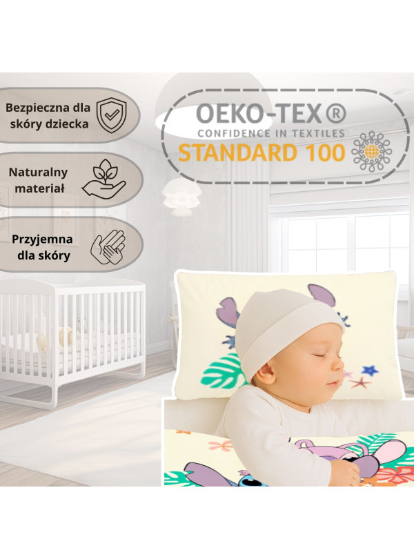 POŚCIEL DO ŁÓŻECZKA 100x135 cm LILO I STITCH ŚWIECĄCA W CIEMNOŚCI LS-5609