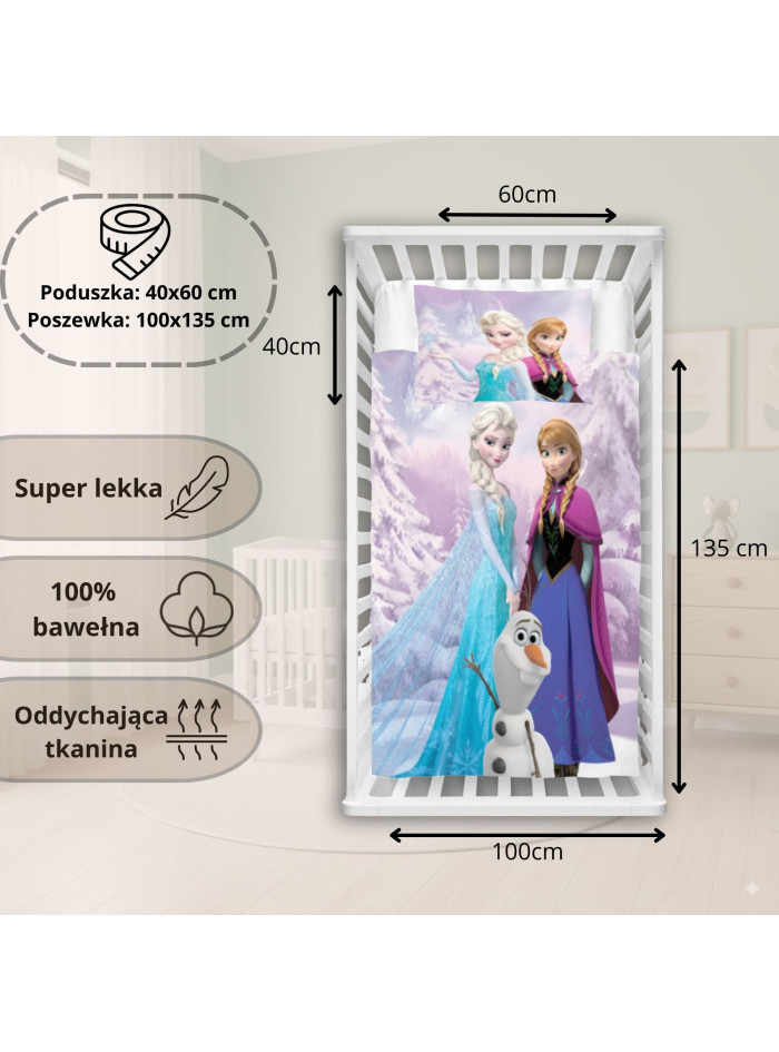 POŚCIEL DO ŁÓŻECZKA 100x135 cm FROZEN ELSA 42 POŚCIEL DO ŁÓŻECZKA 100x135 cm FROZEN ELSA 42