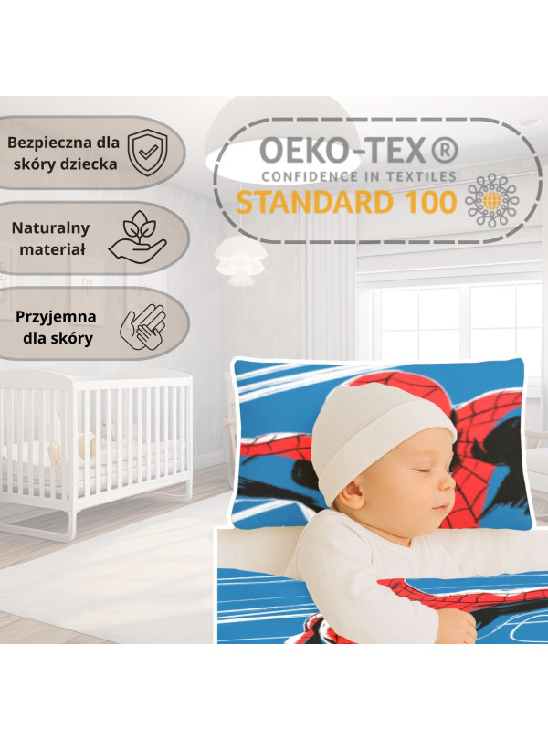 POŚCIEL DO ŁÓŻECZKA 100x135 cm SPIDERMAN ŚWIECĄCA W CIEMNOŚCI SPD-1053