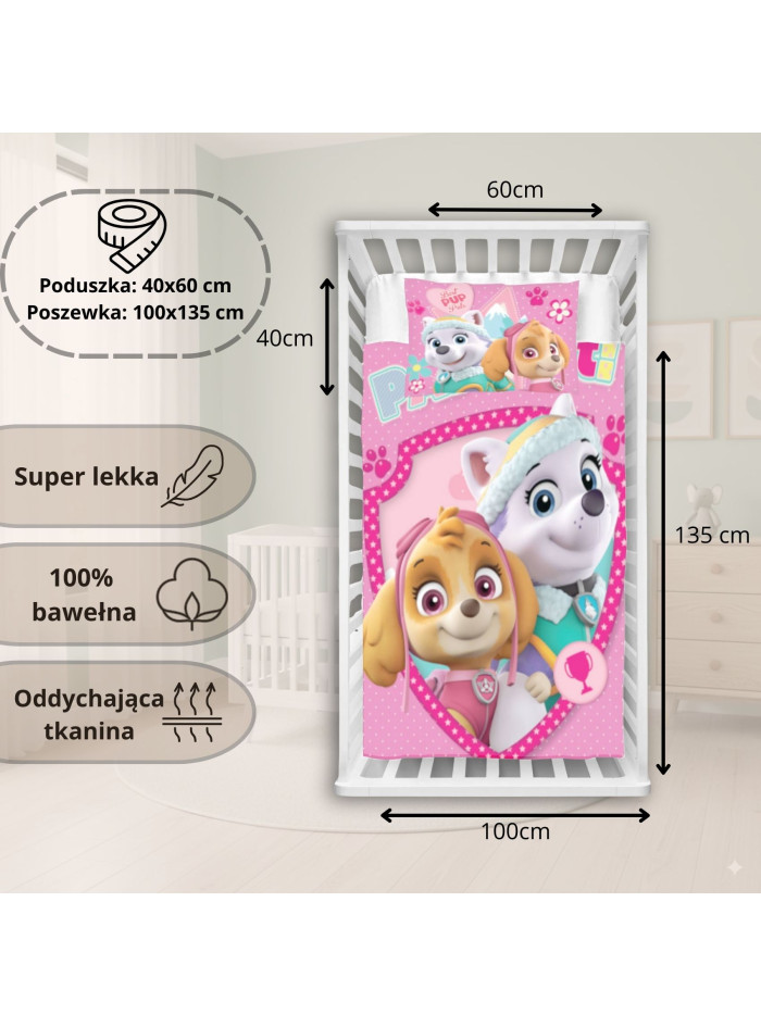 POŚCIEL DO ŁÓŻECZKA 100x135 PSI PATROL PP1052