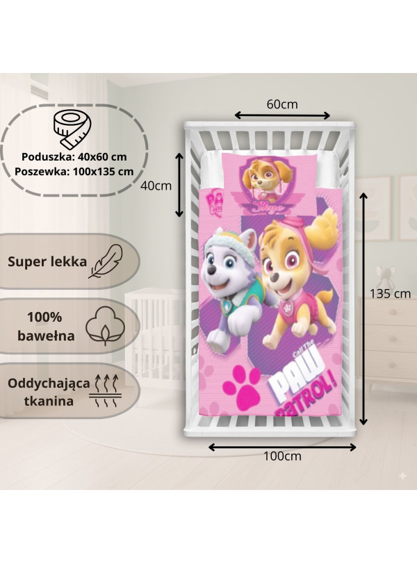 POŚCIEL DO ŁÓŻECZKA 100x135 PSI PATROL PP1105