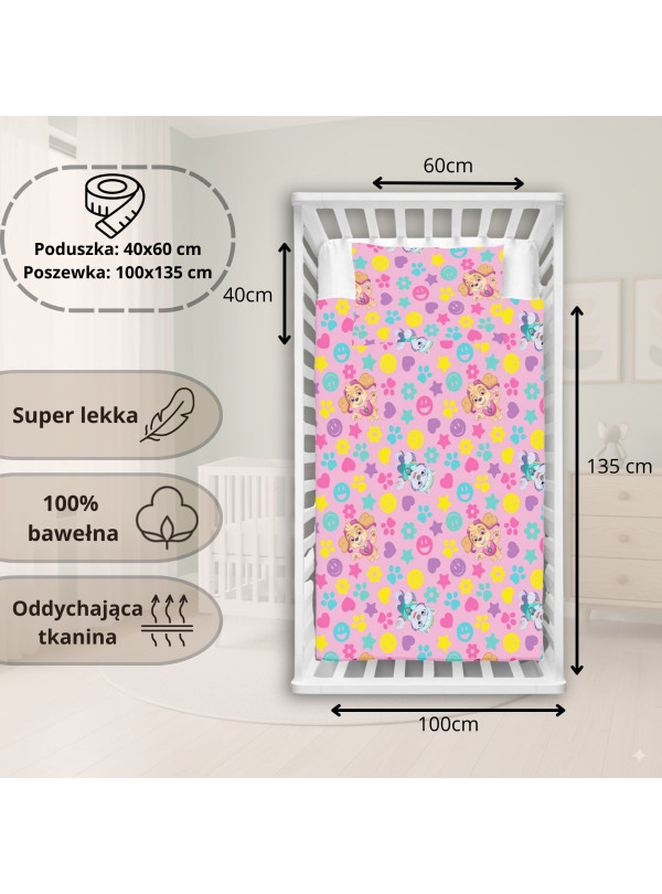 POŚCIEL DO ŁÓŻECZKA 100x135 PSI PATROL PP1107