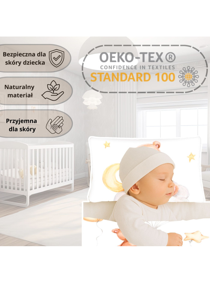 POŚCIEL DO ŁÓŻECZKA 100x135 MIŚ Z BALONIKAMI