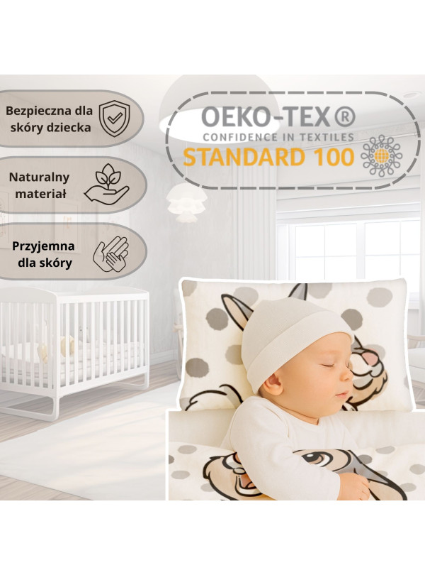 POŚCIEL DO ŁÓŻECZKA 100x135 BAMBI KRÓLICZEK TUPTUŚ