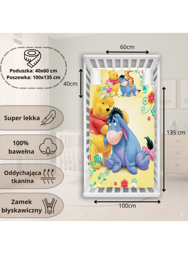 POŚCIEL DO ŁÓŻECZKA 100x135 cm KUBUŚ PUCHATEK WTP-01