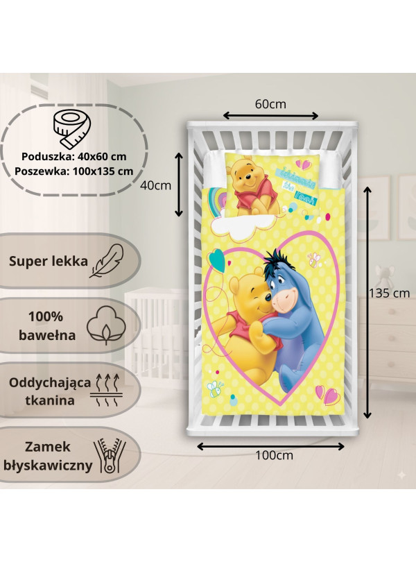 POŚCIEL DO ŁÓŻECZKA 100x135 cm KUBUŚ PUCHATEK WTP-03