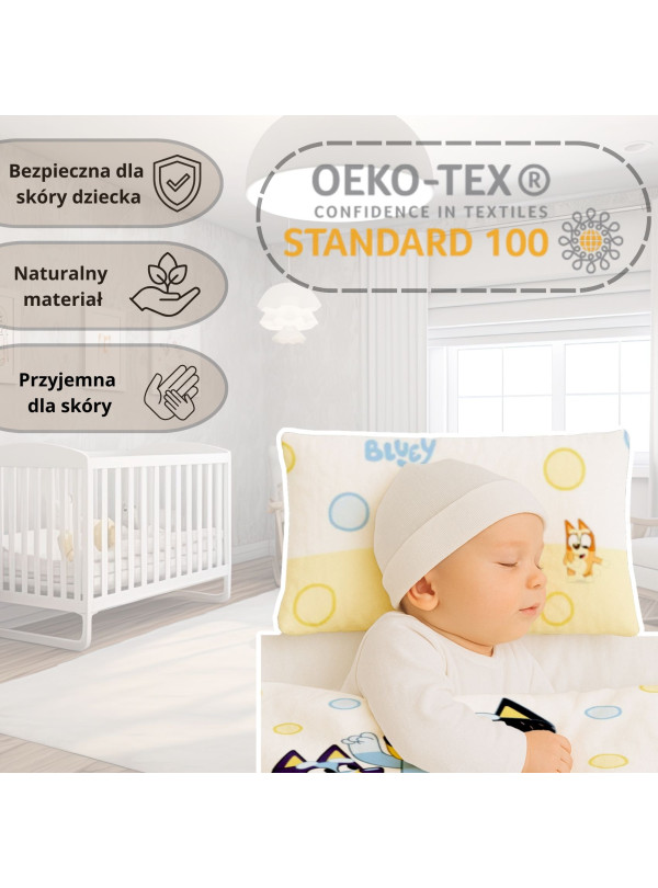 POŚCIEL DO ŁÓŻECZKA 100x135 BLUEY BINGO