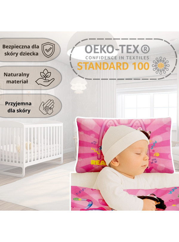 POŚCIEL DO ŁÓŻECZKA 100x135 KOCI DOMEK GABI RÓŻOWA