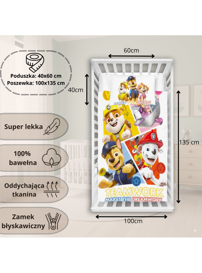 POŚCIEL DO ŁÓŻECZKA 100x135 PSI PATROL PP498 POŚCIEL DO ŁÓŻECZKA 100x135 PSI PATROL PP498