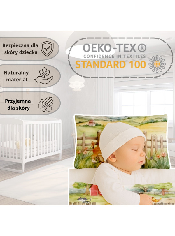 POŚCIEL DO ŁÓŻECZKA 100x135 WIEŚ FARMA BIAŁA 5140_A