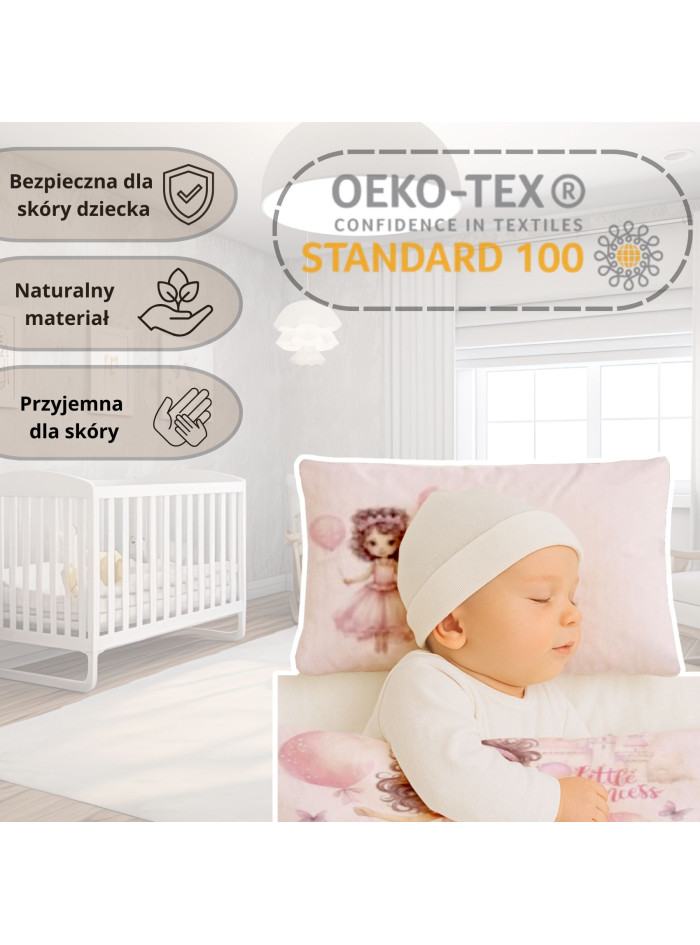 POŚCIEL DO ŁÓŻECZKA 90x120 KSIĘŻNICZKA RÓŻOWA 5141_B
