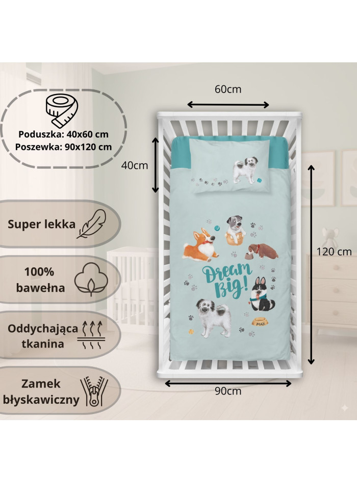 POŚCIEL DO ŁÓŻECZKA 90x120 PIESKI 4580_B