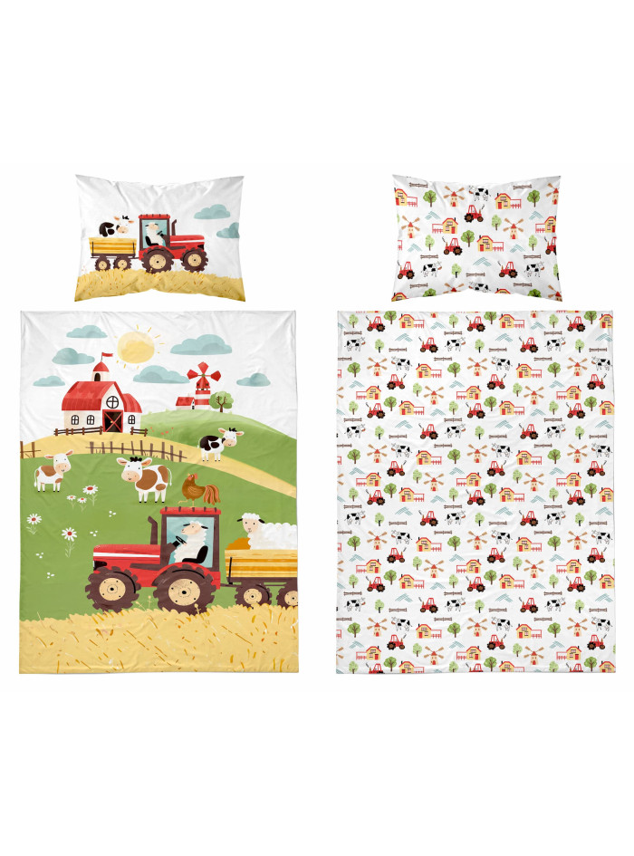 POŚCIEL DO ŁÓŻECZKA 100x135 FARMA OWIECZKI 5513_A