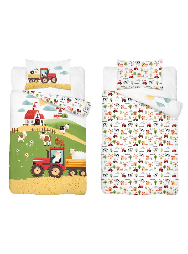 POŚCIEL DO ŁÓŻECZKA 90x120 FARMA OWIECZKI 5513_A