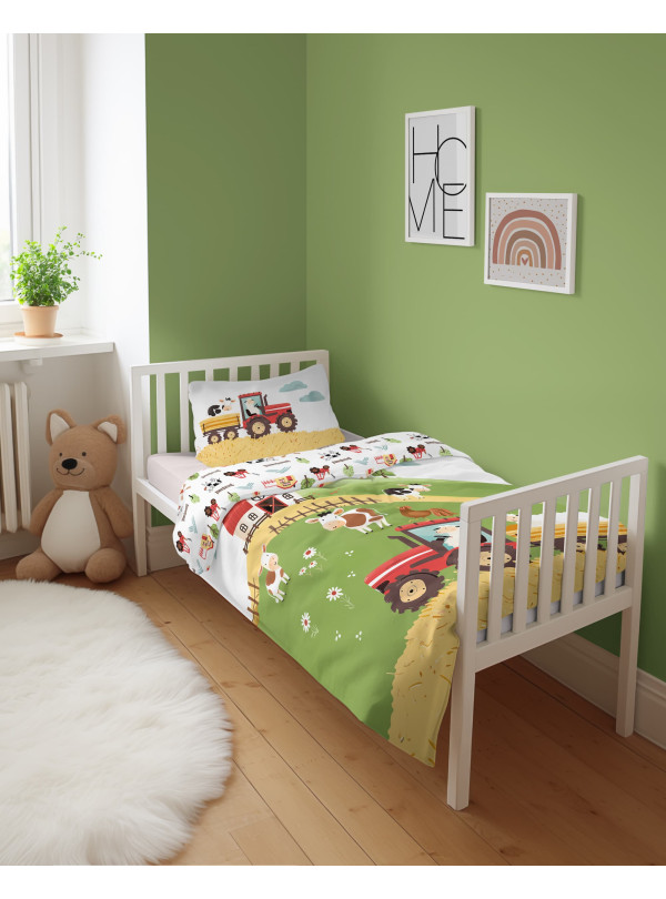 POŚCIEL DO ŁÓŻECZKA 90x120 FARMA OWIECZKI 5513_A