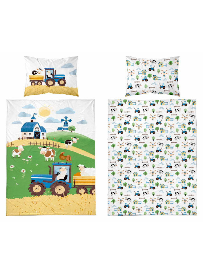POŚCIEL DO ŁÓŻECZKA 100x135 FARMA OWIECZKI 5513_B