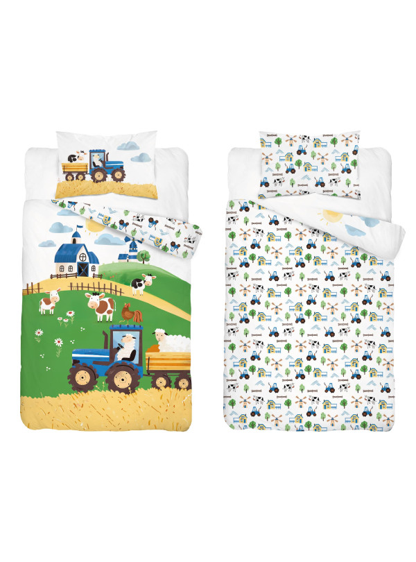 POŚCIEL DO ŁÓŻECZKA 90x120 FARMA OWIECZKI 5513_B