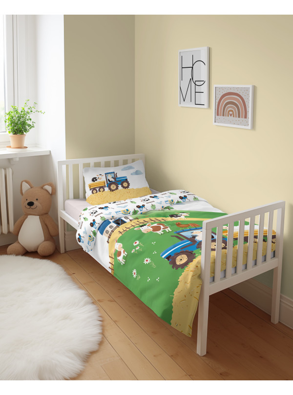 POŚCIEL DO ŁÓŻECZKA 90x120 FARMA OWIECZKI 5513_B