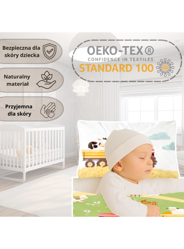 POŚCIEL DO ŁÓŻECZKA 100x135 FARMA OWIECZKI 5513_A
