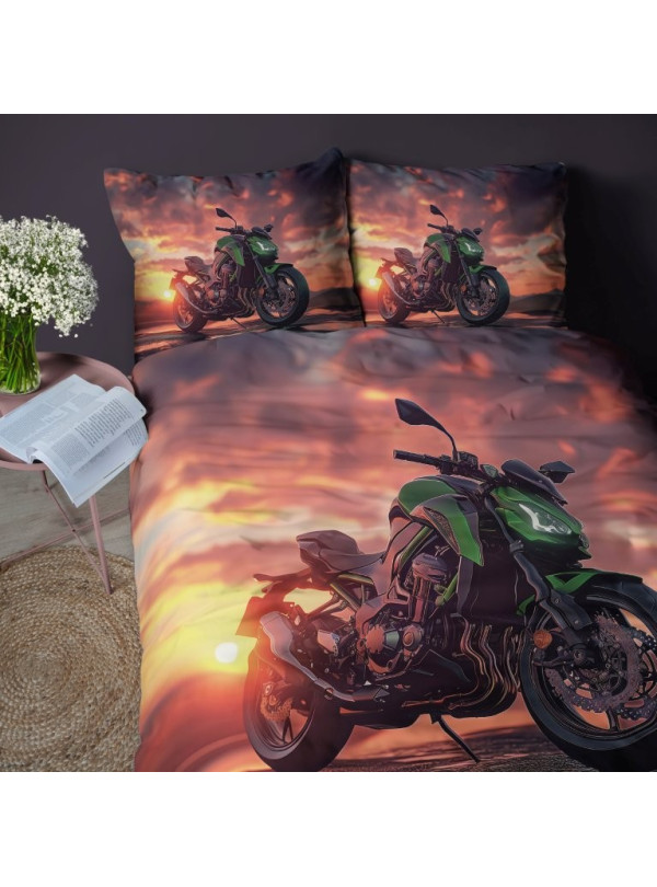 KOMPLET POŚCIELI 200x220 MOTOR ŚCIGACZ 5434_A