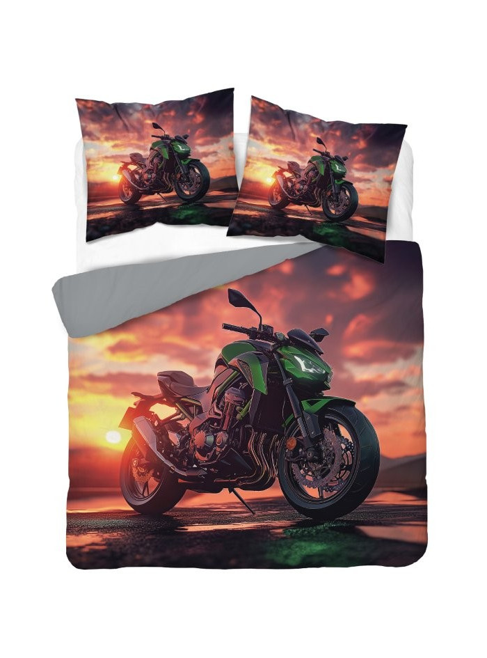 KOMPLET POŚCIELI 200x220 MOTOR ŚCIGACZ 5434_A