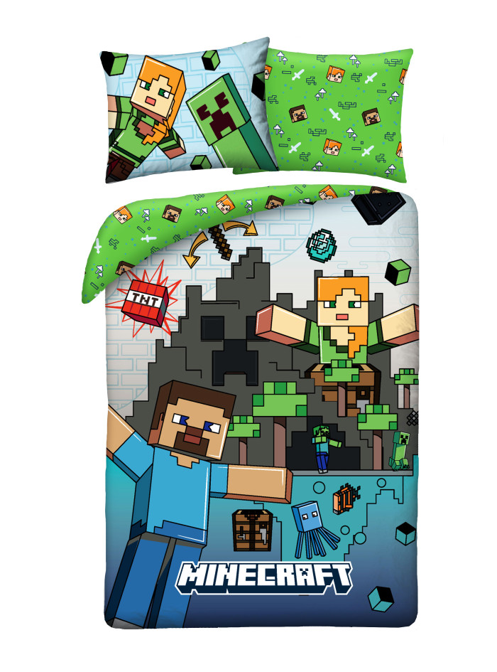 POŚCIEL 140x200 MINECRAFT ALEX STEVE MNC-883
