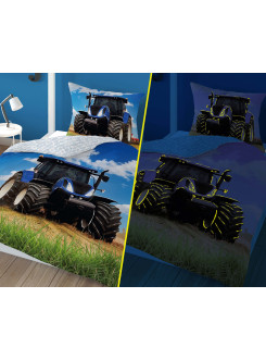 POŚCIEL 160x200 ŚWIECĄCA W CIEMNOŚCI TRAKTOR 2