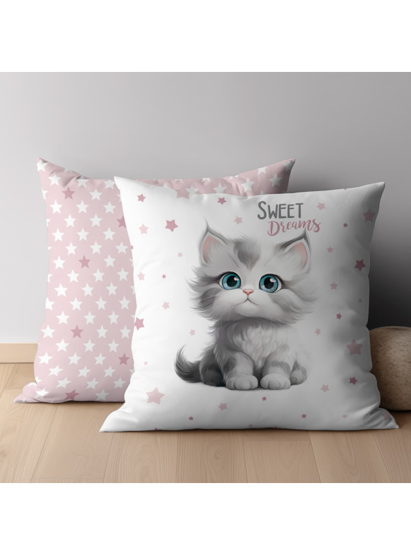 POSZEWKA 40x40 NA PODUSZKĘ JAŚKA KOT KOTEK PSBA_43