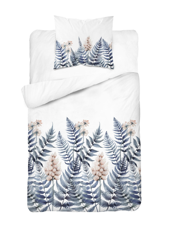 POŚCIEL BAWEŁNIANA 140x200 W LIŚCIE PAPROCI 5248_B