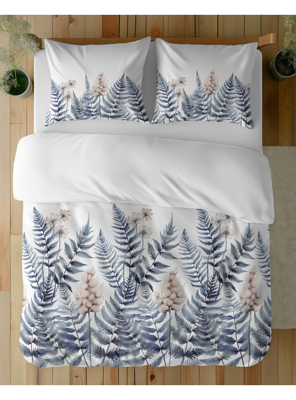 POŚCIEL BAWEŁNIANA 160x200 W LIŚCIE PAPROCI 5248_B