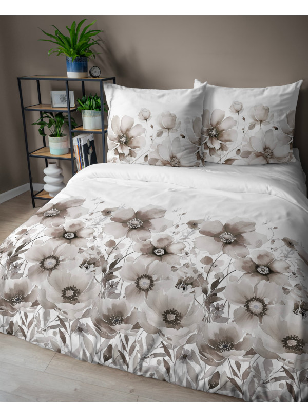 POŚCIEL BAWEŁNIANA 200x220 W KWIATY 5249_A