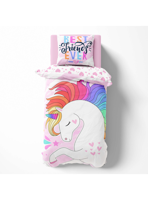 POŚCIEL 160x200 ŚWIECĄCA W CIEMNOŚCI JEDNOROŻEC 4537_A