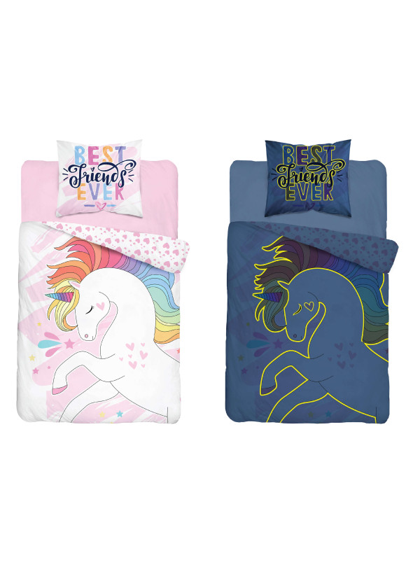 POŚCIEL 160x200 ŚWIECĄCA W CIEMNOŚCI JEDNOROŻEC 4537_A