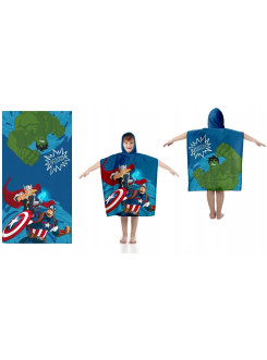 RĘCZNIK AVENGERS 55x110 PONCHO Z KAPTUREM