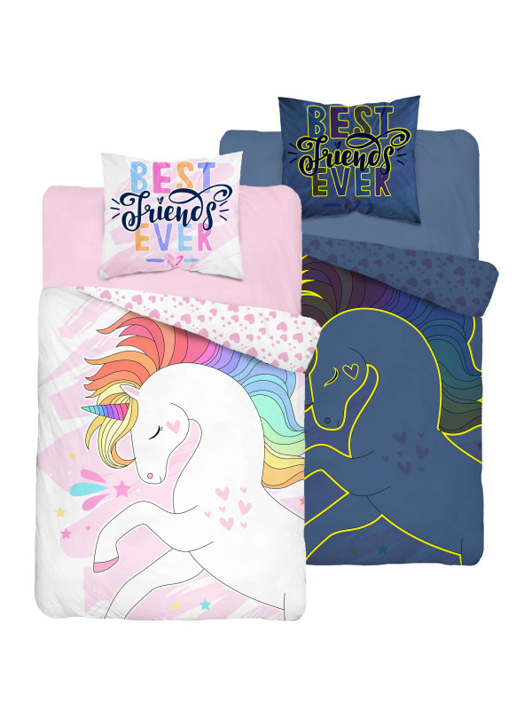 POŚCIEL 160x200 ŚWIECĄCA W CIEMNOŚCI JEDNOROŻEC 4537_A