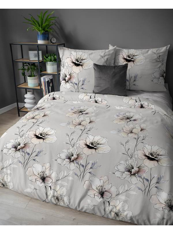 POŚCIEL FLANELOWA 160x200 W KWIATY 5637_B