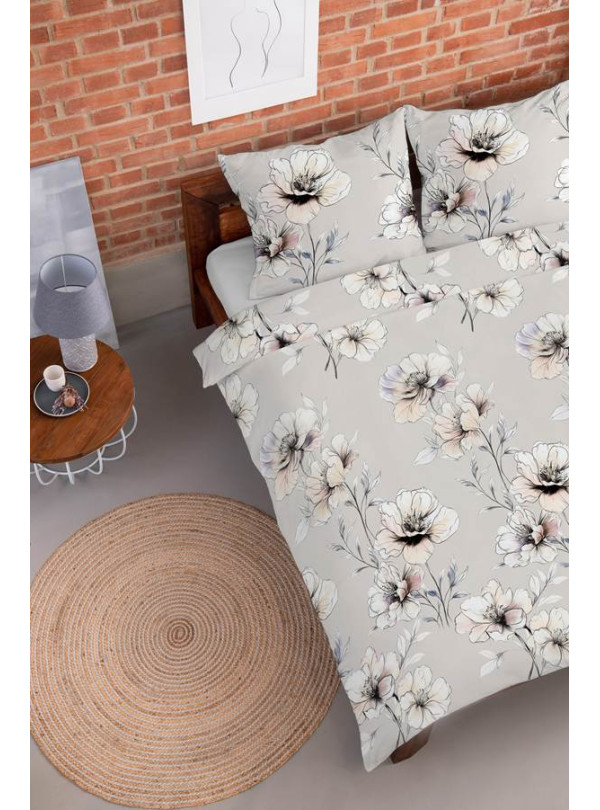 POŚCIEL FLANELOWA 200x220 W KWIATY 5637_B