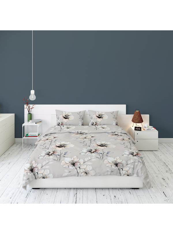 POŚCIEL FLANELOWA 200x220 W KWIATY 5637_B