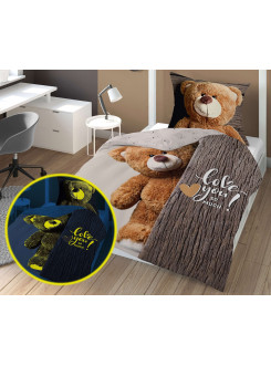 POŚCIEL 160x200 ŚWIECĄCA W CIEMNOŚCI MIŚ