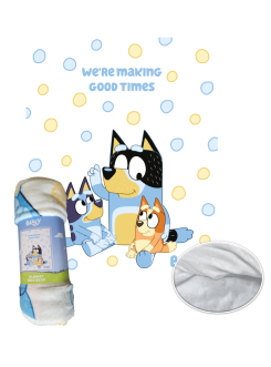 KOC KOCYK 120x150 BLUE I BINGO KORALOWY BY-7777