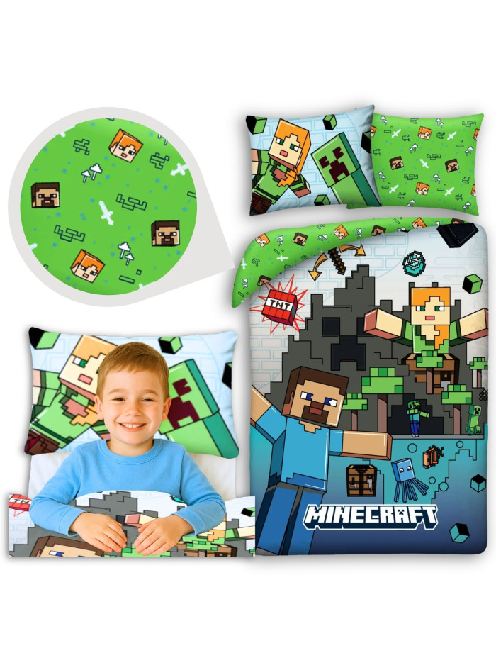 POŚCIEL 140x200 MINECRAFT ALEX STEVE MNC-883