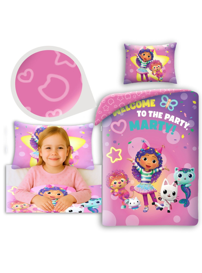 POŚCIEL 140x200 KOCI DOMEK GABI DLA DZIEWCZYNKI GAB-1300