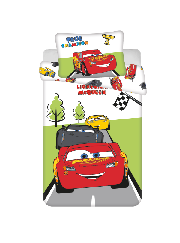 POŚCIEL DO ŁÓŻECZKA 100x135 cm AUTA ZYGZAK MC QUEEN CARS 08