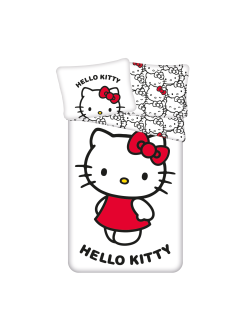 POŚCIEL HELLO KITTY 140x200 BIAŁA BAWEŁNIANA 2
